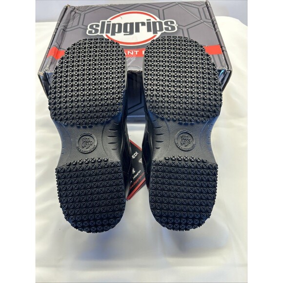 SlipGrips Lace-Up Slip Resistant Work Shoe Men 6 Women 8 Black New in Box - Picture 5 of 9